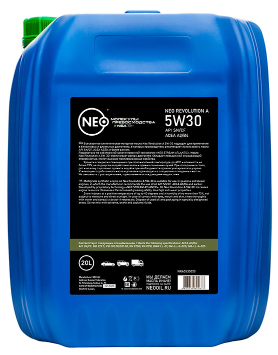 Neo Revolution A 5W-30 - (SN/CF); (A3/B4)